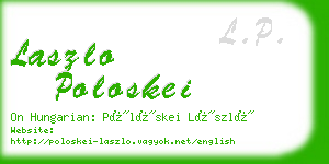 laszlo poloskei business card